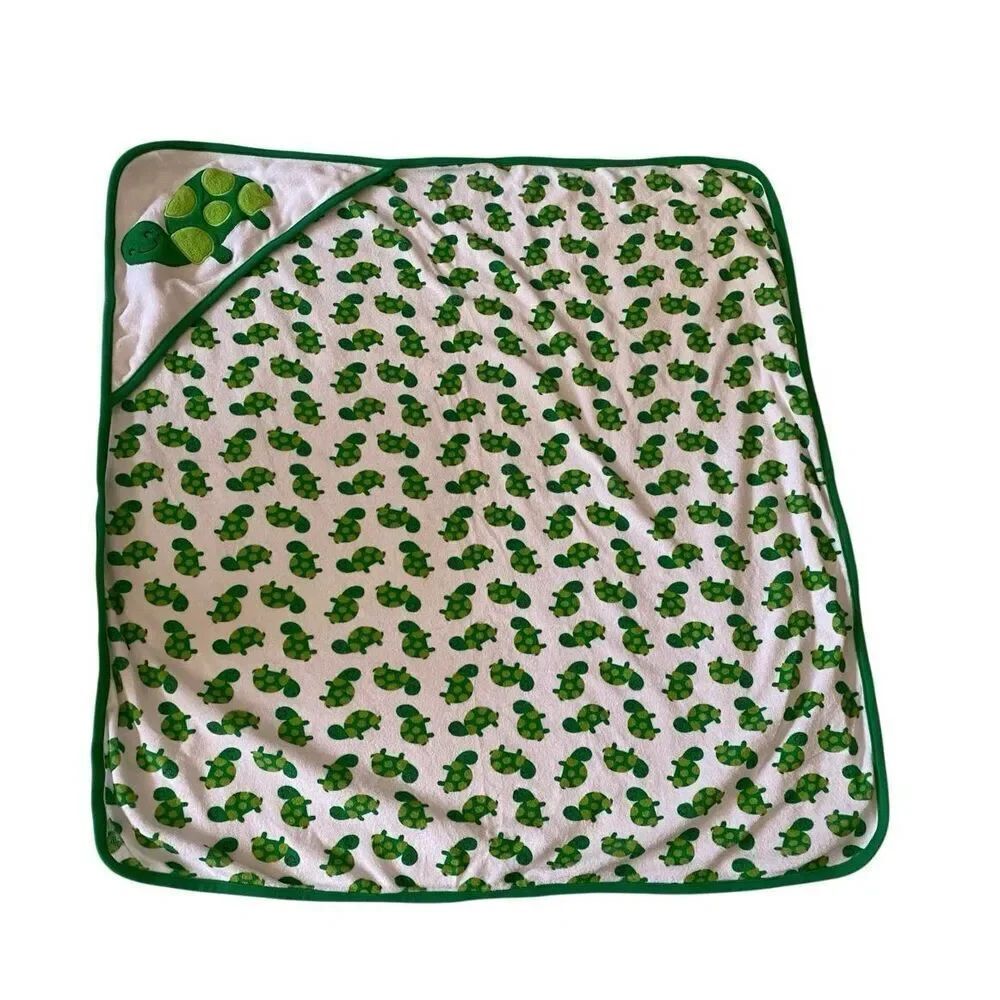 Carters Turtle Terry Cloth Baby Blanket Bedding Towel Newborn Kids Toddler